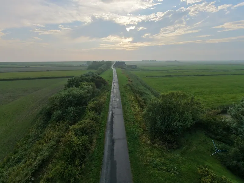 Blick über Pellworms grüne Wiesen